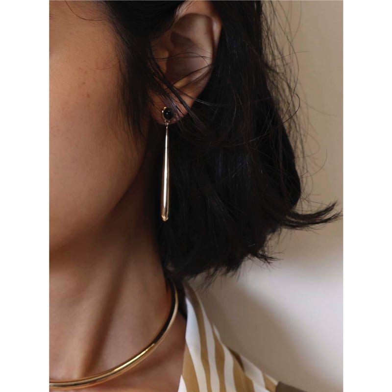 MODERN WEAVING オニキスドロップピアス MODERN WEAVING オニキス