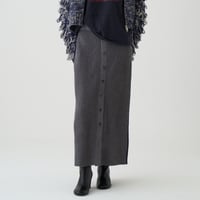【Boutique Ordinary】Button-Slit Knit Skirt