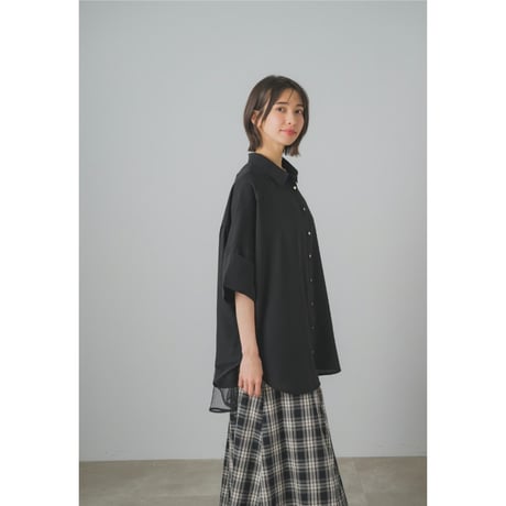 【GALENA】ジョーゼットサークルシャツ
