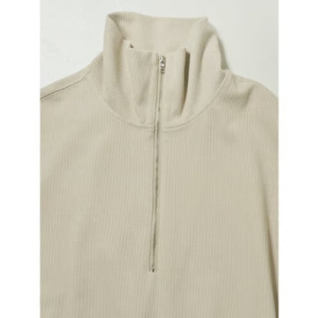 【YENN】 FADED RIB HALFZIP PO