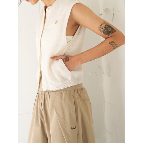 【YENN】LINEN SHEER VEST
