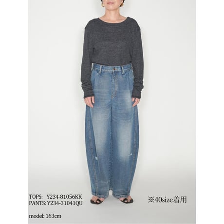 【YENN】CURVED SEAM DENIM PT　※予約