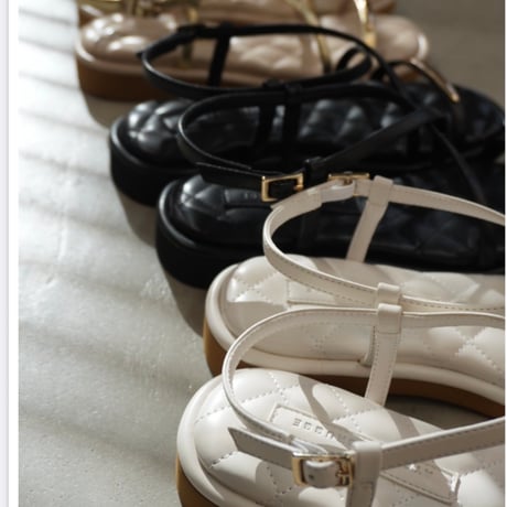 【ATELIER BRUGGE】Metal parts quilting sandals　※納期3/中～4/中