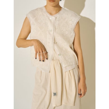 【YENN】CROCHET LACE VEST