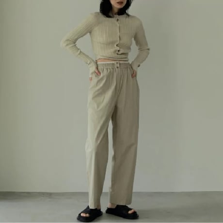 【ànuke】Stripe Rough Pants