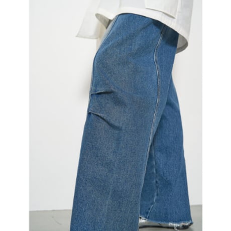 再販✨【YENN】KNEE TUCK DENIM PT