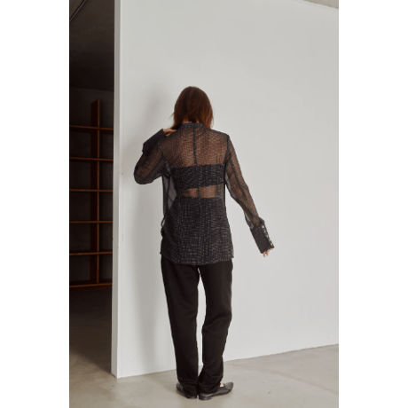 【Hella】Sheer Check Slim Shirt　※納期8月中旬～9月中旬