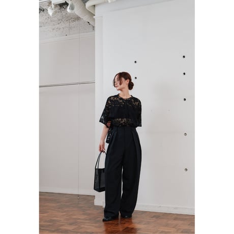 【Hella】double tuck wide pants　※納期2月中旬〜3月中旬