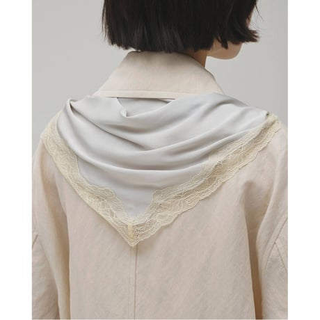 【TODAYFUL】Satin Lace Scarf　※納期6月中旬～7月中旬
