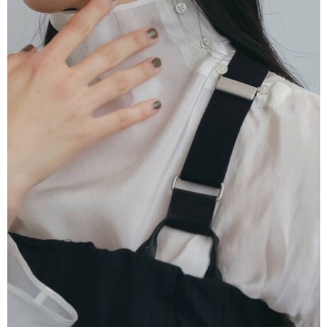 【anuke】Organdy Tie Blouse