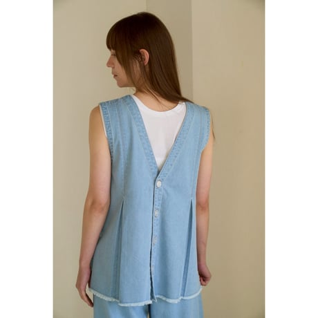 【Boutique Ordinary】2-Way Side-Tie Denim Vest