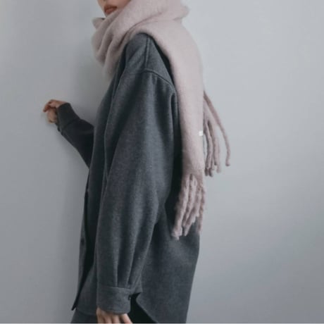 【anuke】Soft Fringe Stole　※納期11月上旬～12月上旬