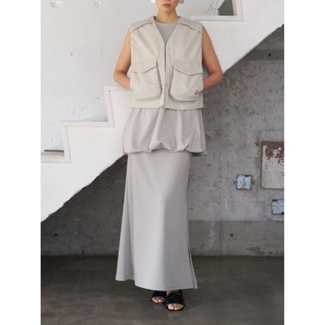 【YENN】PUFFY MILITARY VEST　※納期：9月中旬～10月中旬
