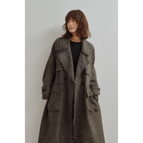 【Hella】Linen Wool Trench Coat　※納期9月上旬～10月上旬