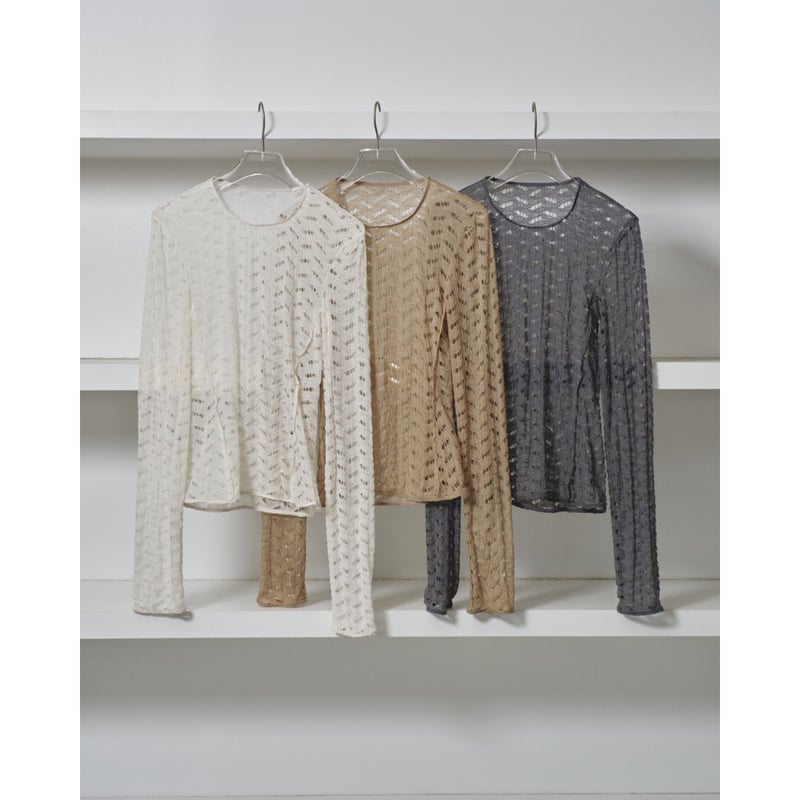 TODAYFUL】Jacquard Long T-shirts ※納期2/中～3/中 | s