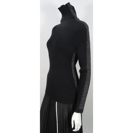 【select】サイドラメラインタートルニット
