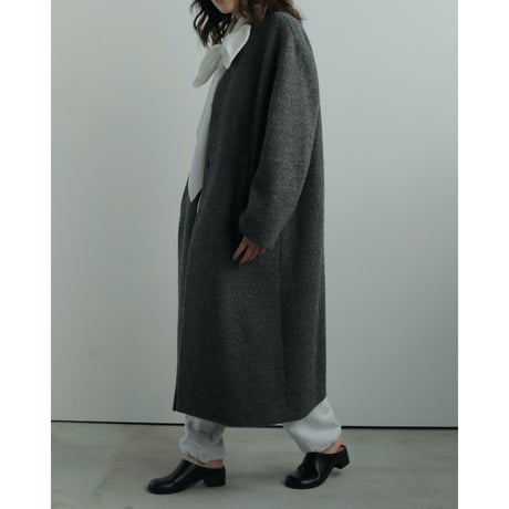 【anuke】Collarless Cocoon Coat※11月上～12月上