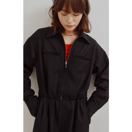【Hella】Zip Front Jumpsuit　※納期9月末～10月末