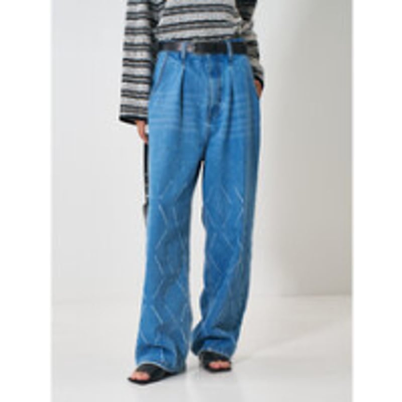 専用出品　YENIN LASER CUT WIDE DENIM 40 YENN】 LASER CUT WIDE DENIM | selectshop kusukusu