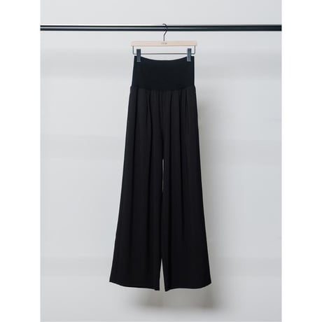 【YENN】WAIST RIB WIDE PT