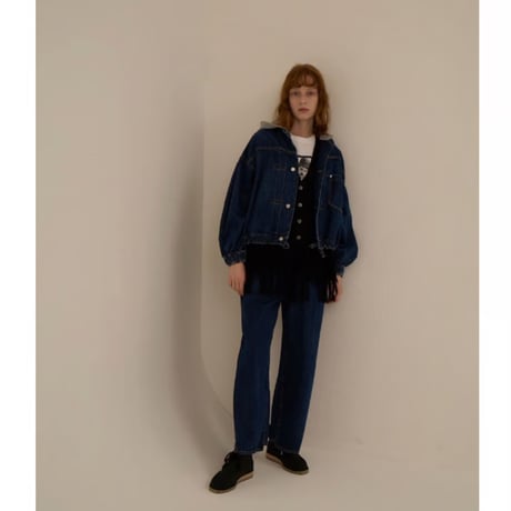 【Boutique Ordinary】Soft Curvy Tuck Denim Pants