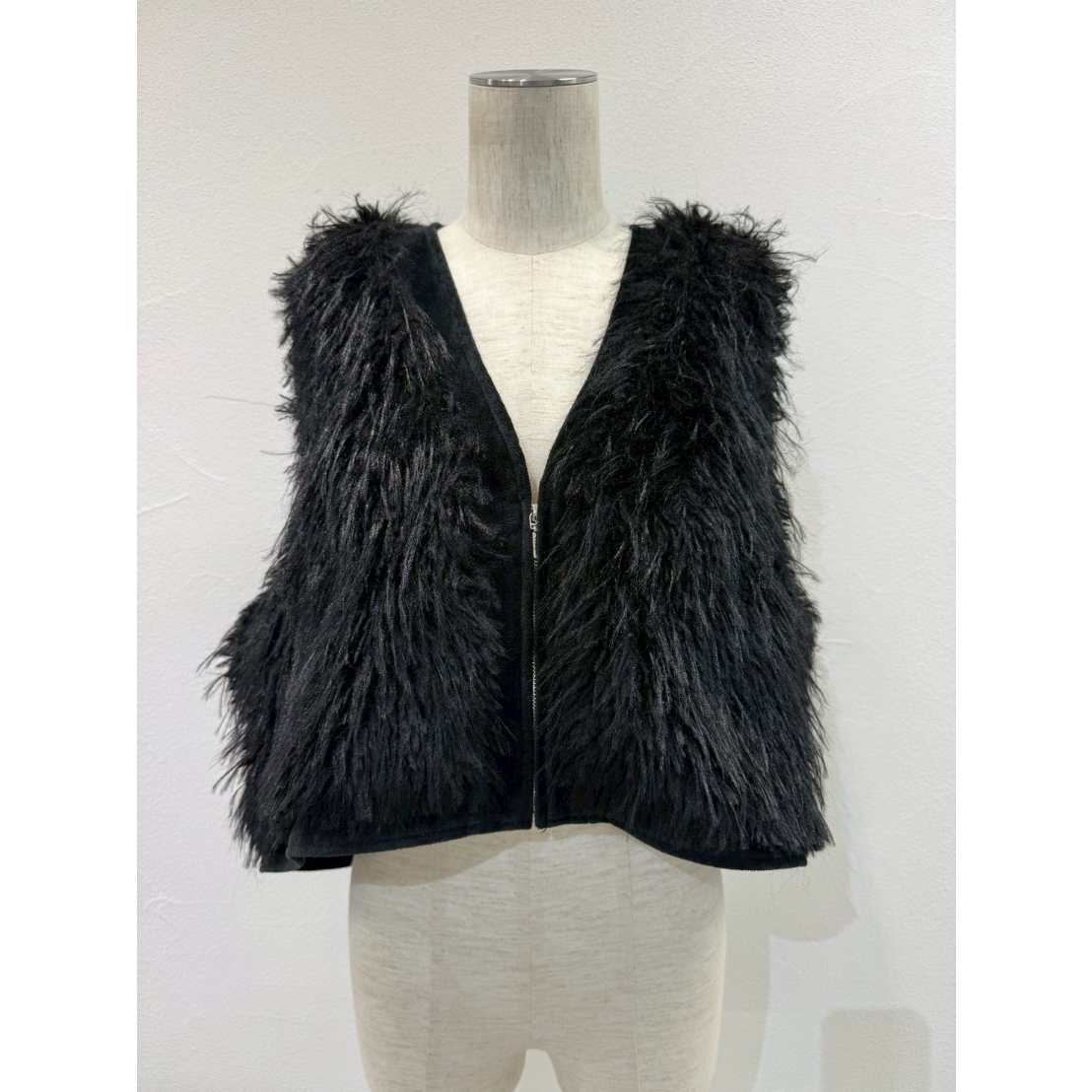 CYAN tokyo ミックスファージップベスト グレー CYAN TOKYO】MIXファー