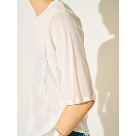 【YENN】COTTON TULLE TEE