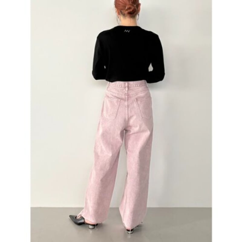 YENN】HIGH RISE TUCK WIDE ピンク | selectshop kusu
