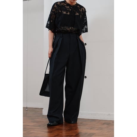 【Hella】double tuck wide pants　※納期2月中旬〜3月中旬