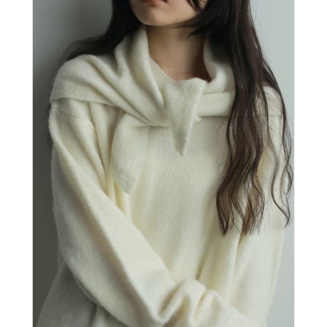 【anuke】Layered Scarf Knit※11月上～12月上