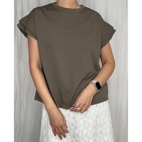 【PRIORITY】パテッドショルダーTシャツ