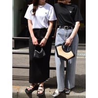 【ROSIEE】前後フレンチブルドッグワッペン風刺繍Tシャツ