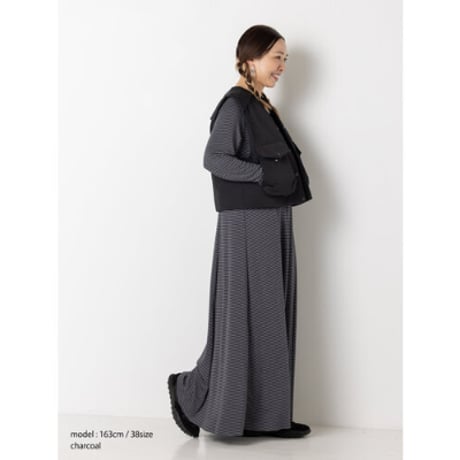 【YENN】JERSEY FLARE DRESS