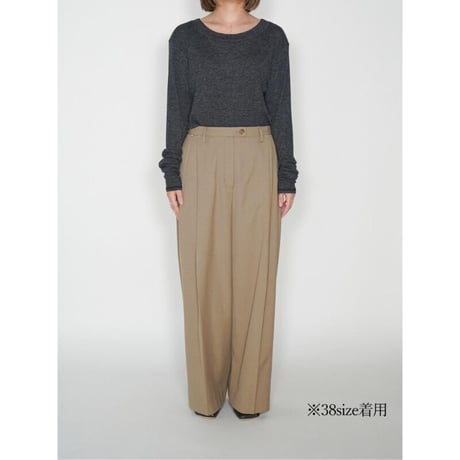 【YENN】WOOL BLEND TWO TUCK PT