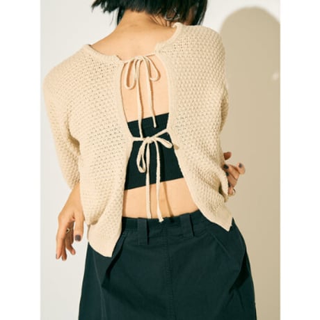 【YENN】2WAY RIBBON KNIT