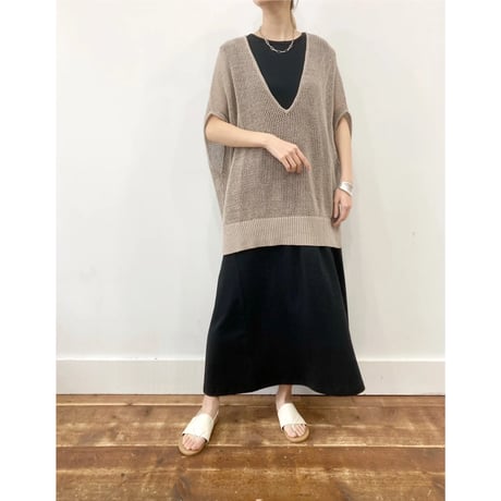 【siro de labonte】tape yarn mesh vest