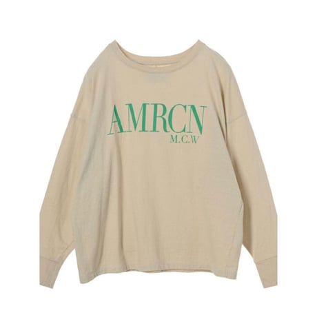 【MICA×AMERICANA】別注- "AMRCN"ロゴロングT-shirt