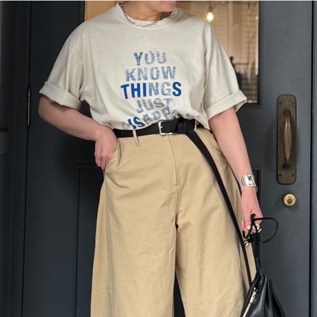 【L'ours Polaire et Bleu】YOU KNOWピグメント半袖T