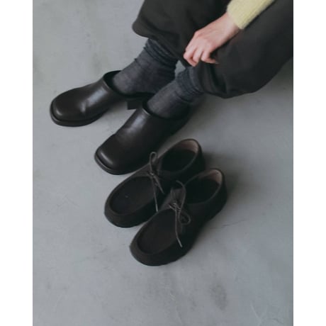 【anuke】Square Heel Slip-on