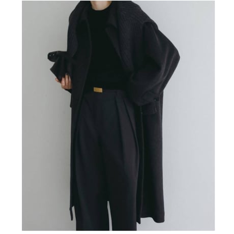 【anuke】Halfzip Rib Knit