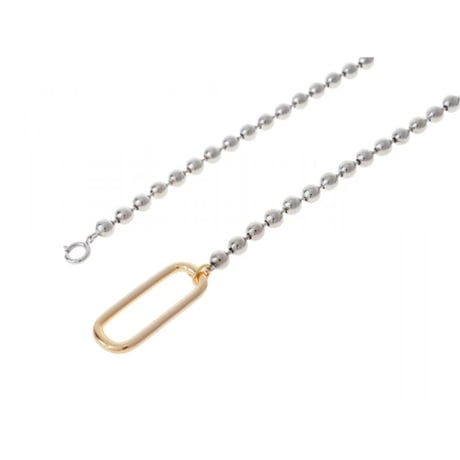 数量限定再再再再販✨【Sea'ds mara】Plain rectangular ball chain necklace