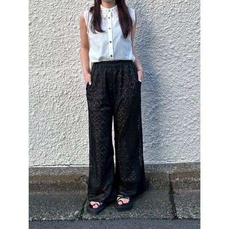【ROSIEE】タイルレースワイドパンツ