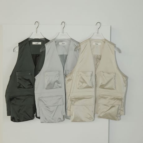 【anuke】Satin Pocket Vest※2/下〜3/下