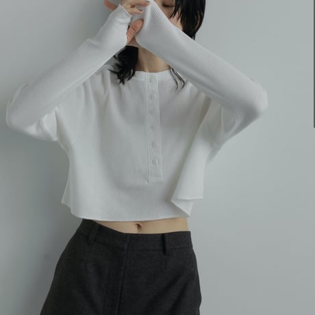【anuke】Waffle Henley Tops