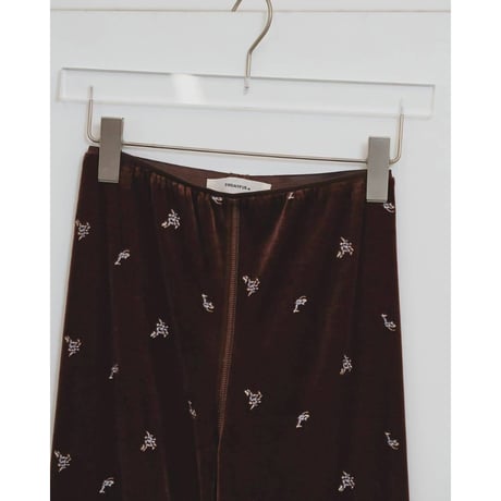 【TODAYFUL】Petit Flower Velour Leggings　※納期10月上旬～11月上旬