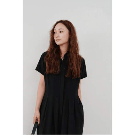 【Hella】wide tuck jumpsuit　※納期5月中旬〜6月中旬