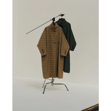 【Halla】tweed long coat※納期9中～10中