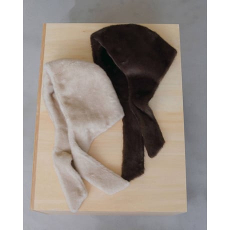【anuke】Eco Minkfur Hoodie　※納期11月中旬～12月中旬