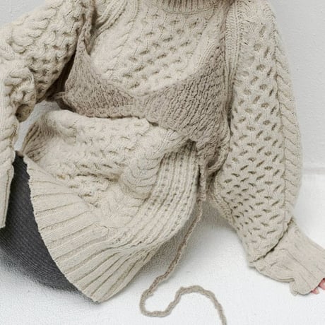 【TODAYFUL】Cable Over Knit　※納期12月中旬～1月中旬