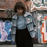 【LE MELANGE】チェック柄スライバージャージ　※納期10月中旬～11月中旬